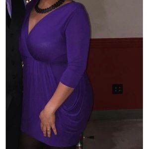 Purple Fitted Dress